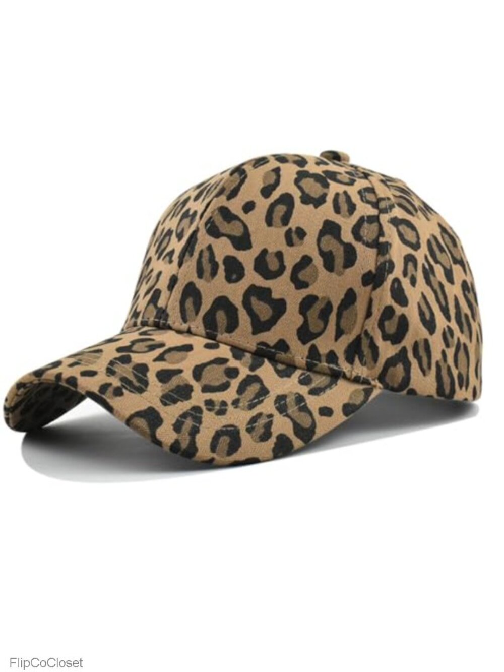 Leopard Print Trucker Baseball Hat Adjustable Cotton Cap for Sports Golf